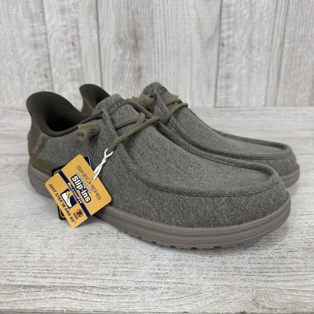 Skechers Melson Coronado Men’s Size 11 Slip-Ins Memory Foam 210959 Khaki Relaxed